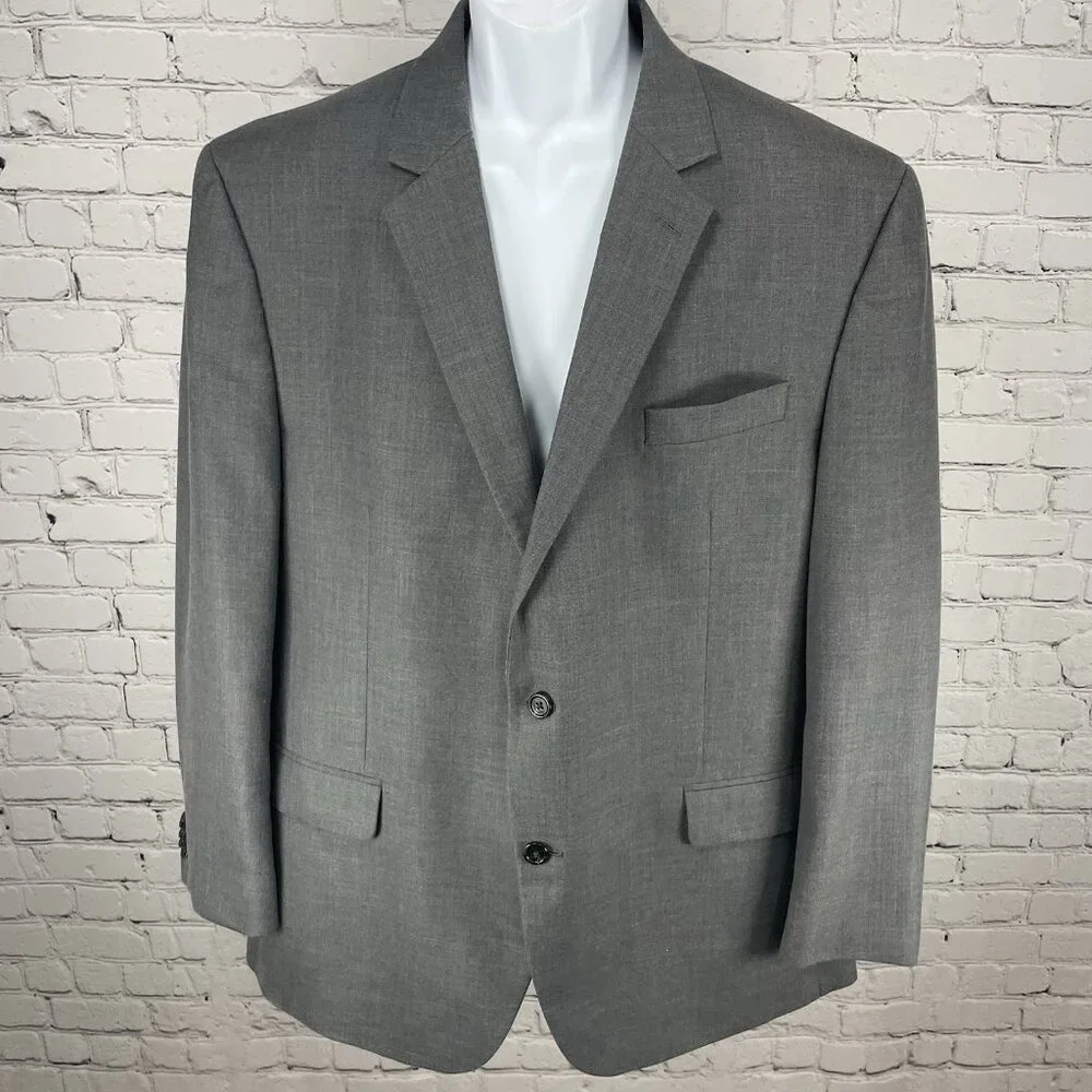 Michael Kors Grey Two Button Double Vented Notch Blazer Sport Coat Size 46R